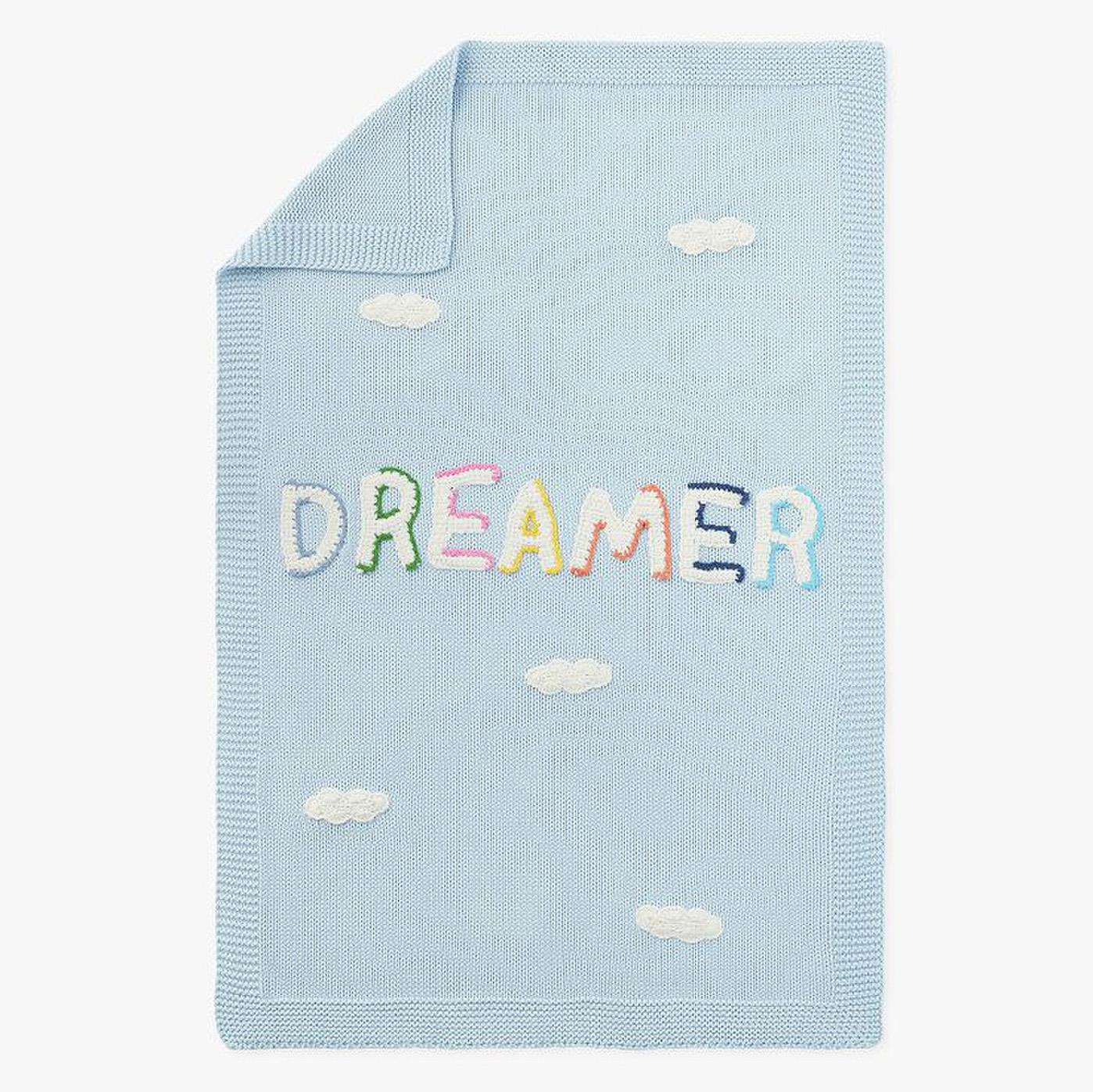 Pottery Barn Kids Dreamer Sentiment Baby Blanket/Stroller Blanket